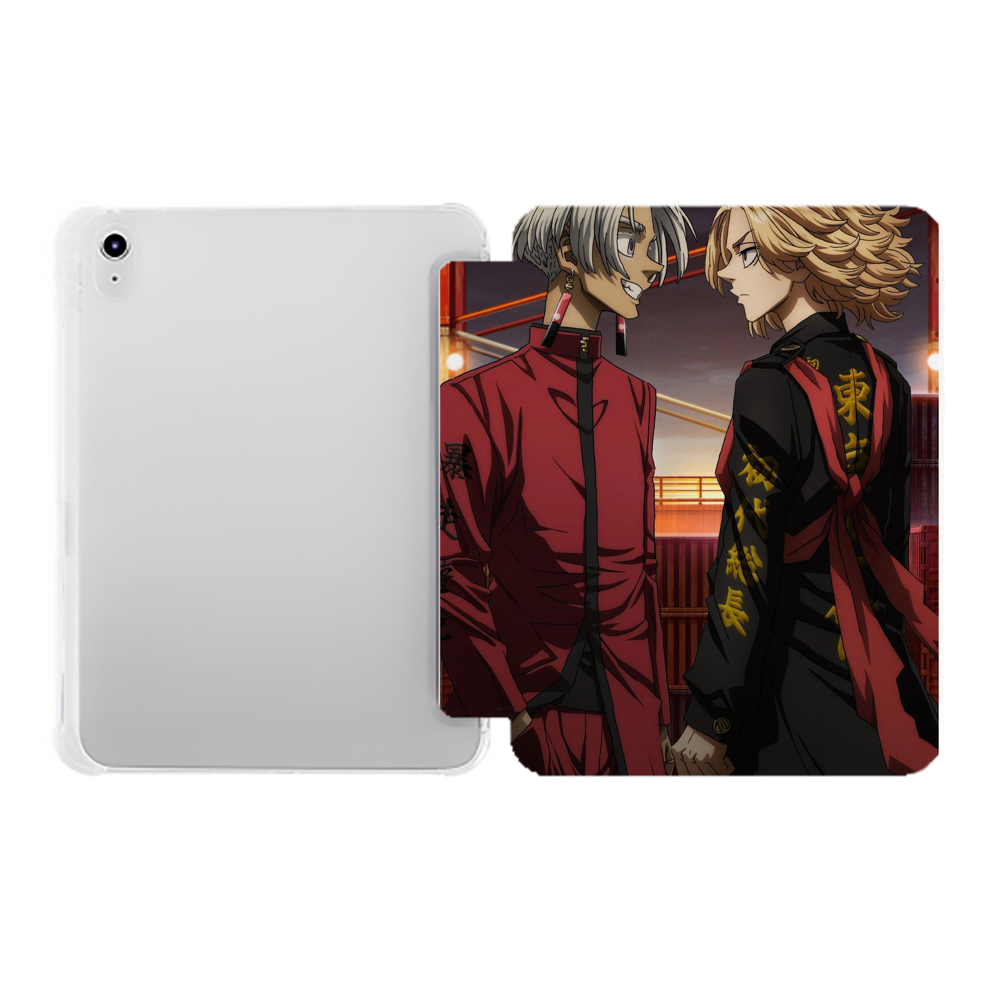 （画像用） 東京リベンジャーズ Tokyo Revengers IPad ケース ペン収納付き 三つ折りスタンド PUレザー×シリコン 対応機種9.5/10.5/10.9インチ
